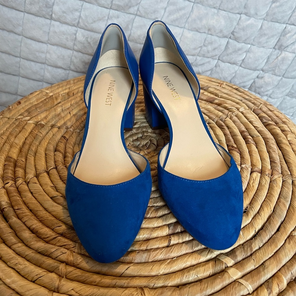 Nine West Women's Blue Suede Pumps